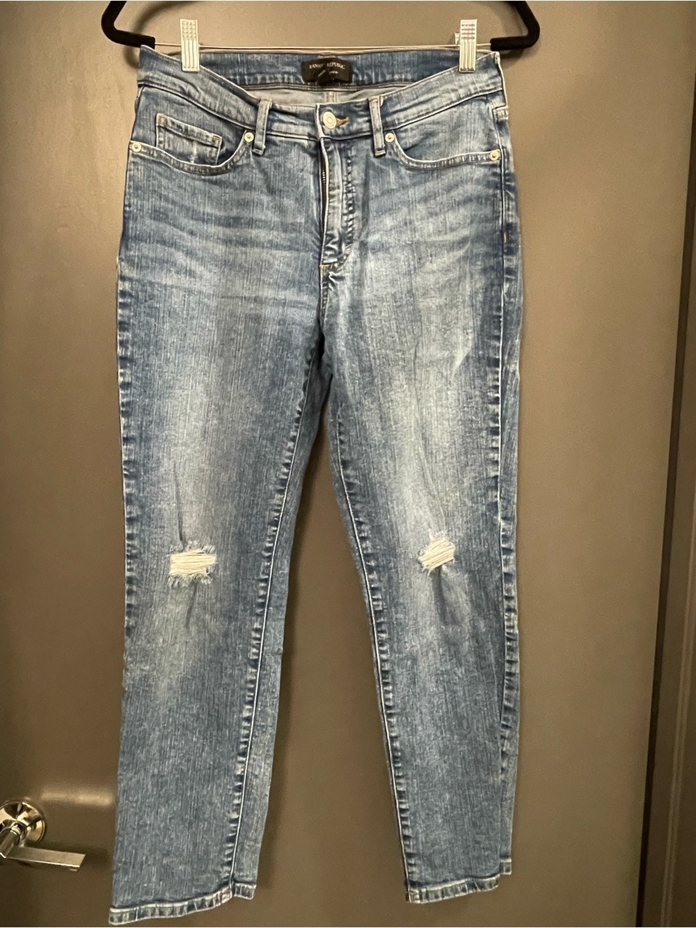 Banana Republic Light Blue Distressed Skinny Jeans